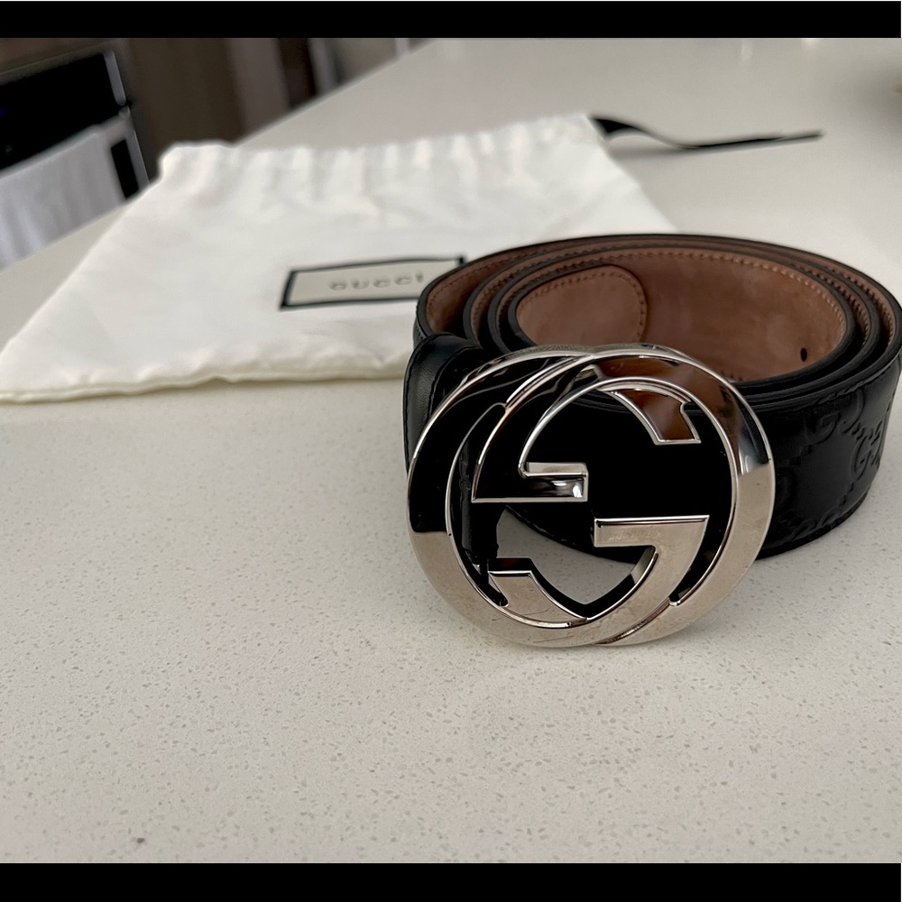 GUCCI Black Leather Blet